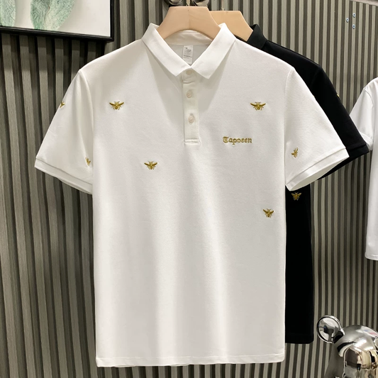 LuxeHive Embroidered Polo T-Shirt